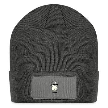 Cute Cat So Cool - Patch Beanie - charcoal grey - Front