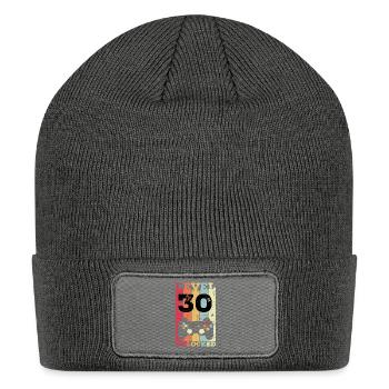 Level 30 Unlocked - Patch Beanie - charcoal grey - Front