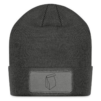 paper_bag - Patch Beanie - charcoal grey - Front