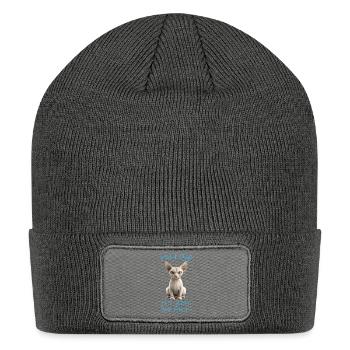 Sphynx Cat I'm Fine It’s Just My Face - Patch Beanie - charcoal grey - Front