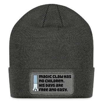 Azure Sleeve Hand Doodle - Patch Beanie - charcoal grey - Front