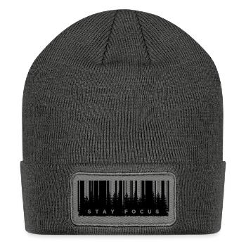 STAY FOCUS - Patch Beanie - charcoal grey - Front