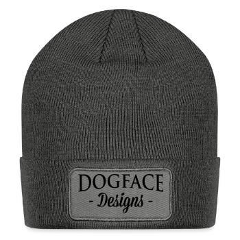 dogface-sleeve-dark - Patch Beanie - charcoal grey - Front