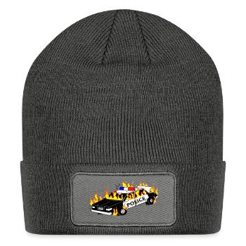 POLICE CAR FIRE T-SHIRT - Patch Beanie - charcoal grey - Front