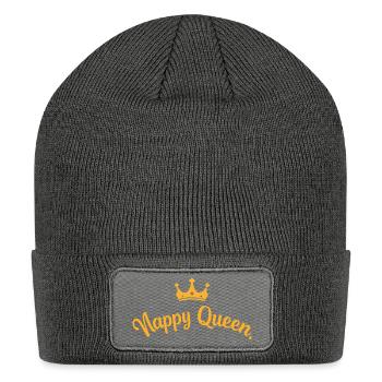 Quenn - Patch Beanie - charcoal grey - Front