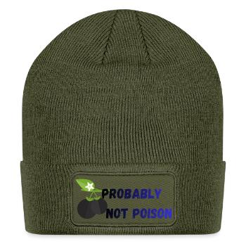 Probably_Not_Poison_-1- - Patch Beanie - olive - Front