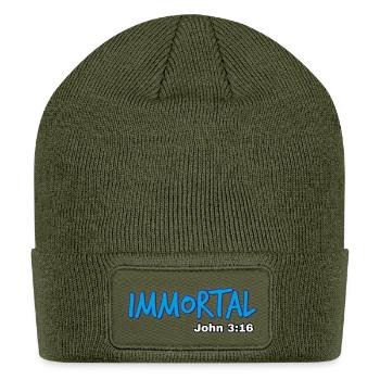 Immortal John 316 Inspiring Design - Patch Beanie - olive - Front