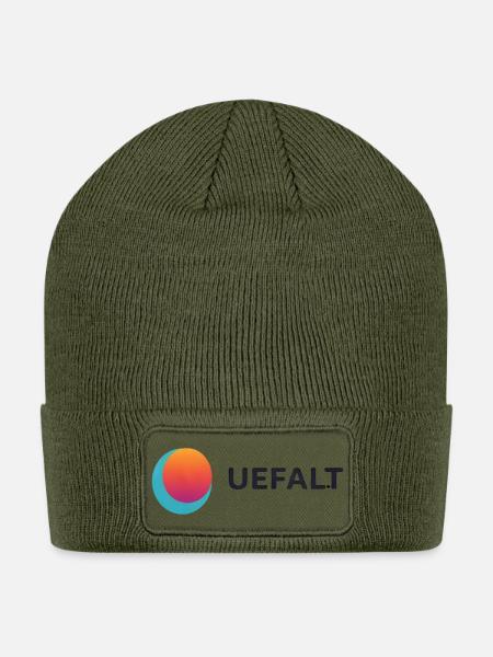 UEFALT Abstract Gradient Logo Design | Modern Tech - Patch Beanie - olive