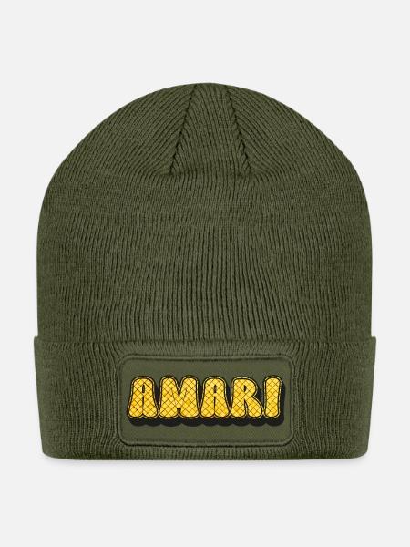 AMARI Personalized Name - Patch Beanie - olive