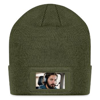 Cockpit Pilot Streamer - Patch Beanie - olive - Front