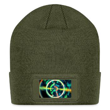 Neon Event Horizon - Patch Beanie - olive - Front