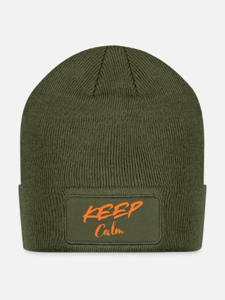 Keep Calm – Daily Motivation & Positive Energy - Patch Beanie - olive