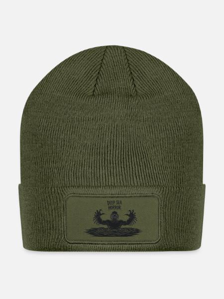Deep Sea Horror Monster Rise - Patch Beanie - olive