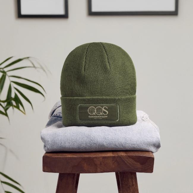 quick quick slow travel knit beanie hat