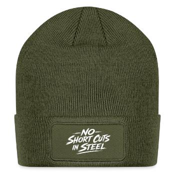 No Short Cuts in Steel - Patch Beanie - olive - Front