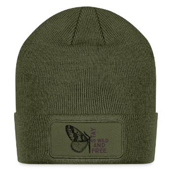 Stay wild and free - Patch Beanie - olive - Front