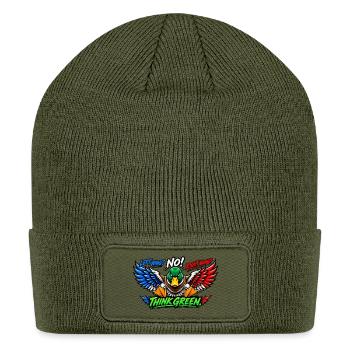 Left Wing Right Wing? No! Think Green - Patch Beanie - olive - Front