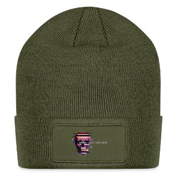 Error Self Uncovers - Glitch Art Skull Digital  - Patch Beanie - olive - Front