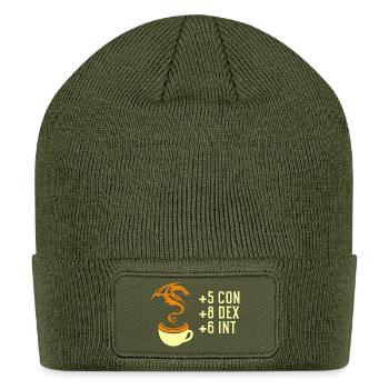 Draconic Steam RPG Brew Tee - Patch Beanie - olive - Front