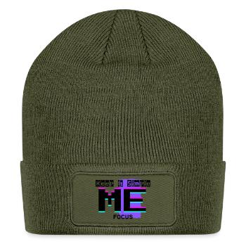 Focus & Keep It Simple Glitch Art - Patch Beanie - olive - Front