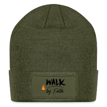 walk by faith - Patch Beanie - olive - Front