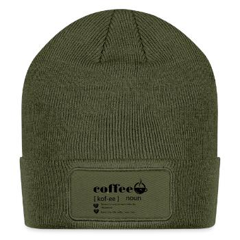 The Most Important Meal Of The Day – Cute Coffee - Patch Beanie - olive - Front