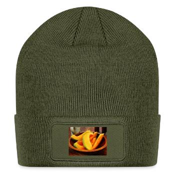 Slices of Cantaloupe - Patch Beanie - olive - Front