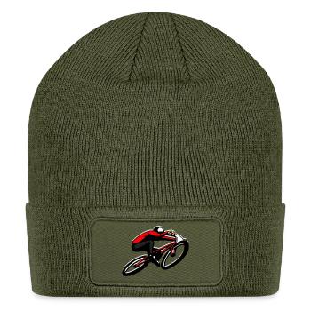 Red Racer on a BMX Arc - Patch Beanie - olive - Front