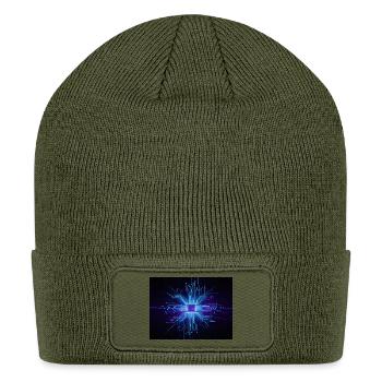 Neon Circuit Core - Patch Beanie - olive - Front