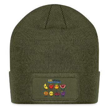 SEL-ebrate All The Feels Cute Fruits  - Patch Beanie - olive - Front