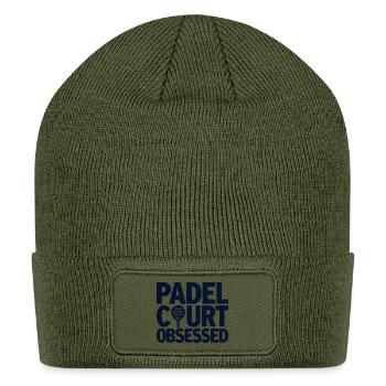 Padel Court Obsessed Passion for Athletes - Patch Beanie - olive - Front