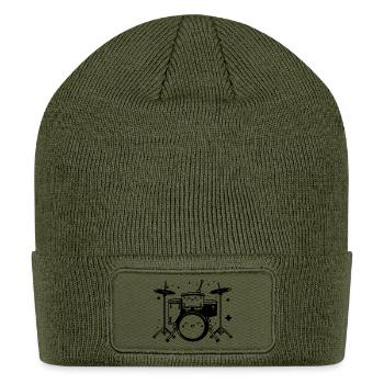 Drum Kit Comic Look - Patch Beanie - olive - Front