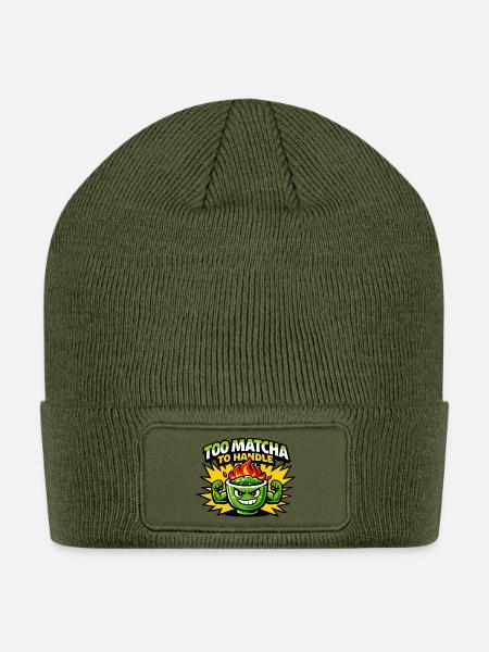 Too Matcha to Handle - Patch Beanie - olive