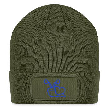 Snail Heart Shell Sweet Love Romantic Cute Happy - Patch Beanie - olive - Front
