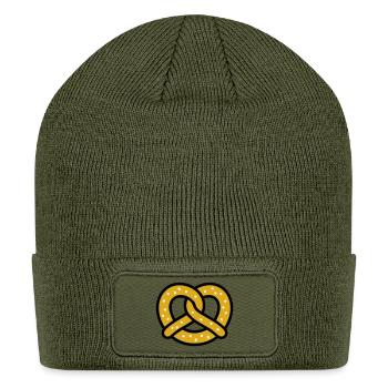 Pretzel Bavaria Munich German Beer Garden - Patch Beanie - olive - Front