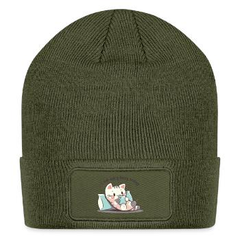 I am very busy today - Patch Beanie - olive - Front