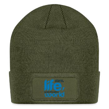 Whoever saves one life - Patch Beanie - olive - Front