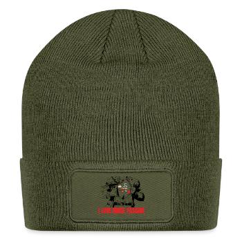 Nurse Passion Heart Medicine Illustration - Patch Beanie - olive - Front