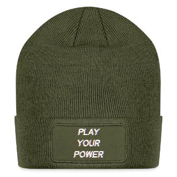 Play Your Power Glitch Art - Patch Beanie - olive - Front