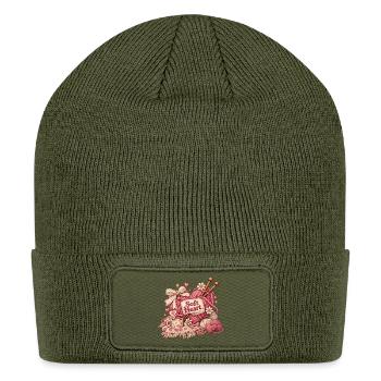 Soft Heart. - Patch Beanie - olive - Front