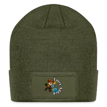 Entry Added – Bonk First, Learn Later - Patch Beanie - olive - Front