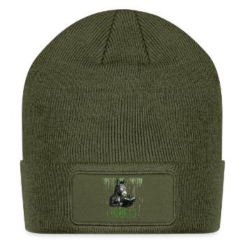 Glitched Donkey - Patch Beanie - olive - Front