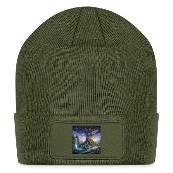 Mystical Tree of Life – Enchanted Fantasy World  - Patch Beanie - olive - Front