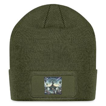 Mystical Tree of Life – Enchanted Fantasy World - Patch Beanie - olive - Front
