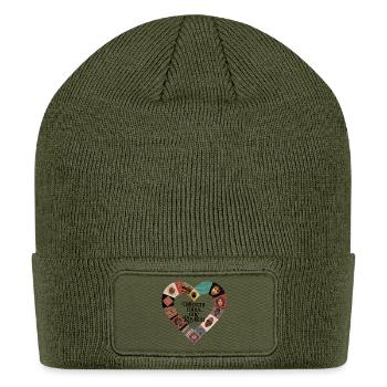 One Rhythm, Many Roots - Patch Beanie - olive - Front