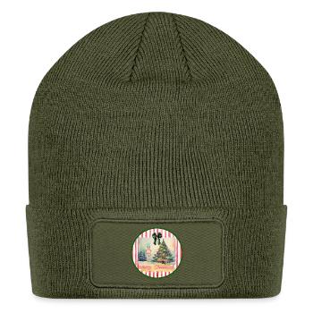 Nutcracker and Christmas Tree - Patch Beanie - olive - Front