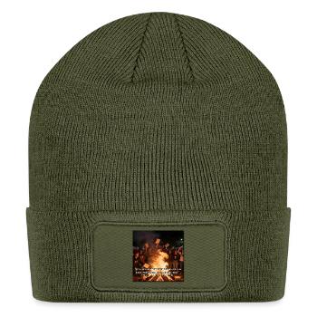 Books Burn, Hearts Burn Too - Patch Beanie - olive - Front