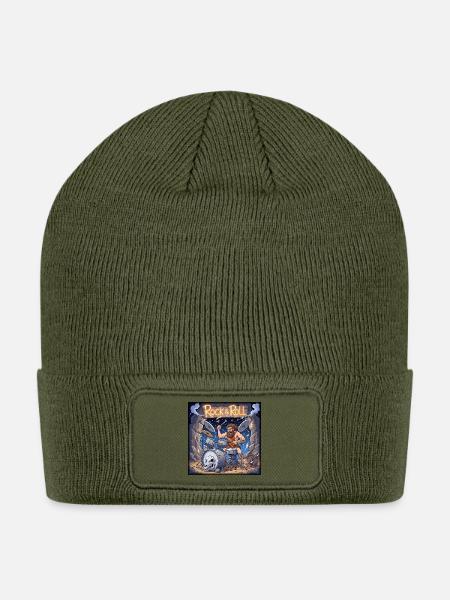 Caveman Rock Drum Power - Patch Beanie - olive