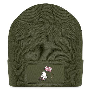 Earned Stability – Emotional Balance & Quiet Growt - Patch Beanie - olive - Front