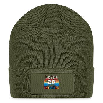 Level 20 Unlocked - Patch Beanie - olive - Front